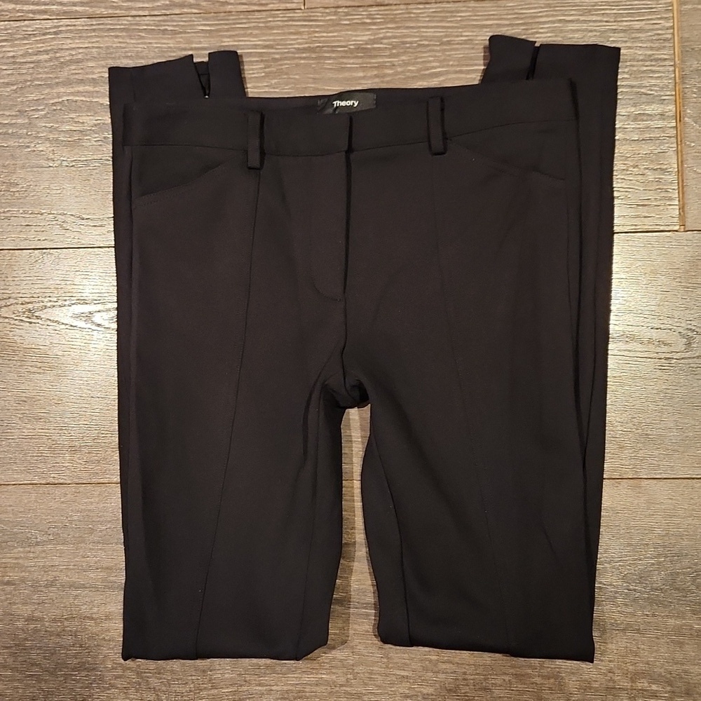 ❤️ THEORY ZIP HEM FRONT SEAM LEGGINGS / SKINNY PANTS, 0 (25) - Picture 2 of 8